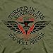 Forged In His Strength Christian T-Shirt,Military Green,X-Large