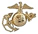 US Marine Corps Emblem, E1, Left Cap Gold USMC Lapel Hat Pin 1-3/4