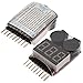 REALACC 2 Pcs 2 in 1 RC Lipo Battery Low Voltage Tester Checker 1S-8S Buzzer Alarm with LED Indicator for RC Helicopter Quadcopter
