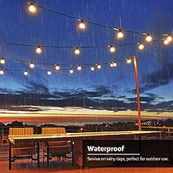 Lepro Solar Outdoor String Lights Patio Bistro