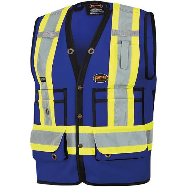 Tough Duck Hi-Vis Safety Vest – Class 2/Class 1, Level 2, D-Ring Harness Compatible, Breathable Mesh, 9 Pockets For Construction