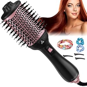 Hair-Dryer-Brush4-in-1Multifunctional-Hot-Air-Brush-and-VolumizerAnti-Frizz-Ion-Technology-Blow-Hair-Styler-for-Women-One-Step-Styling-Tool-with-3pcs-Hair-Clips-3pcs-Hair-Ties Hair Dryer Brush,4 in 1Multifunctional Hot Air Brush and Volumizer,Anti-Frizz Ion Technology Blow Hair Styler for Women…