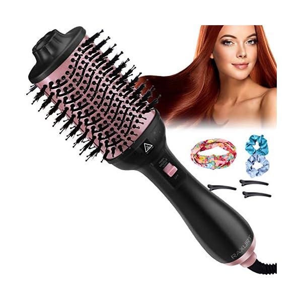 Hair-Dryer-Brush4-in-1Multifunctional-Hot-Air-Brush-and-VolumizerAnti-Frizz-Ion-Technology-Blow-Hair-Styler-for-Women-One-Step-Styling-Tool-with-3pcs-Hair-Clips-3pcs-Hair-Ties Hair Dryer Brush,4 in 1Multifunctional Hot Air Brush and Volumizer,Anti-Frizz Ion Technology Blow Hair Styler for Women…