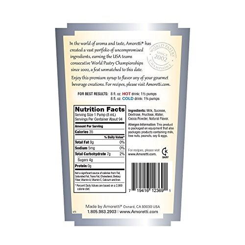 image for Amoretti Premium Syrup, Milk Chocolate, 25.4 Ounce
