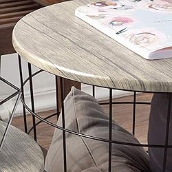 Lavish Home (Gray) Nesting End Tables with Storage