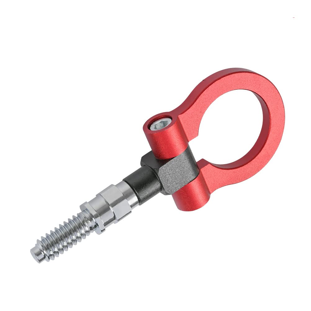 WQMFKLA Racing Car Tow Hook Towing Ring Kit for Tow Rope Strap, Auto Trailer Ring Eye for BMW, Euro Car Front Rear Styling Trailer Ring Eye Tow Hook Ring