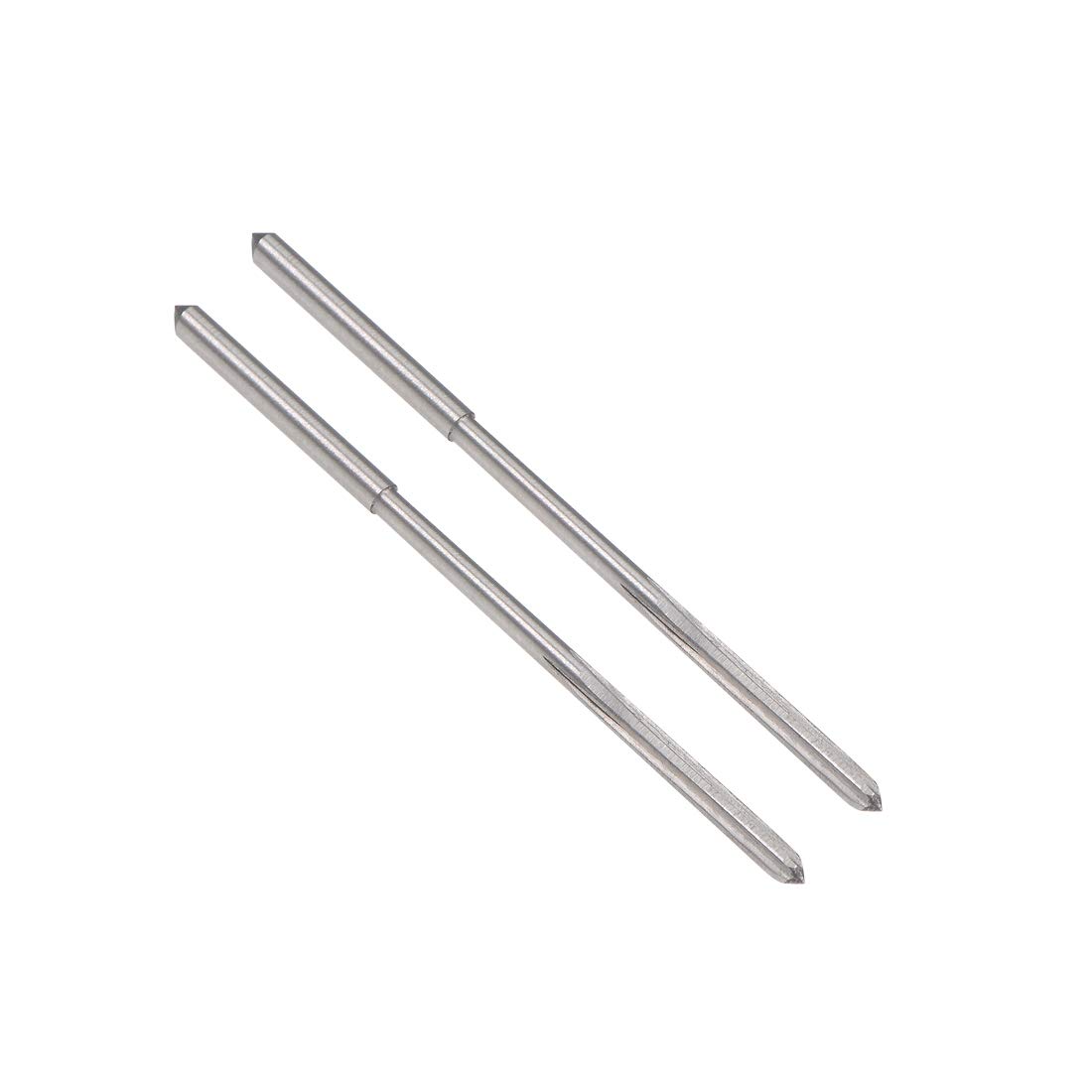 sourcing map 1.9mm Chucking Reamer, HSS Cobalt M35 Lathe Machine Reamer D4 4 Straight Flutes, Round Shank Milling Cutting Tool, for Stainless Steel Alloy Copper Metal, 2pcs