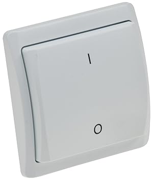 Funk Wandschalter mit 1 Wippe für Funk-Empfänger Polita Casa LED geeignet