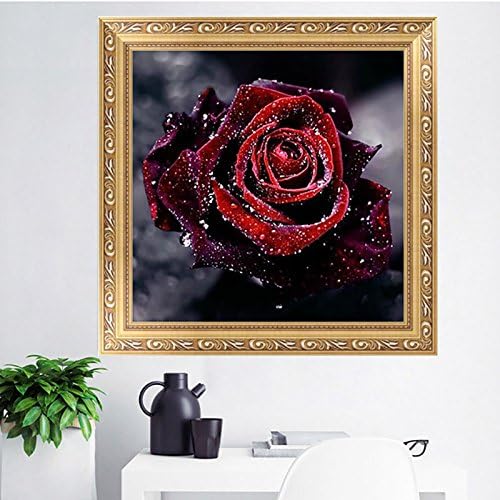 XANGLO DIY 5D Red Rose Diamond Embroidery Painting Flower Cross Stitch Home Decor Craft