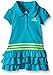 adidas Little Girls' Active Polo Dress, Teal, 6X
