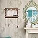 EXCELLO GLOBAL PRODUCTS Rustic Wall Mounted Jewelry Organizer: Shabby Chic Jewelry Box Alternative with 5 INTERCHANGABLE Background Options/Bracelet Organizer/Necklace Holder/Earring Organizer
