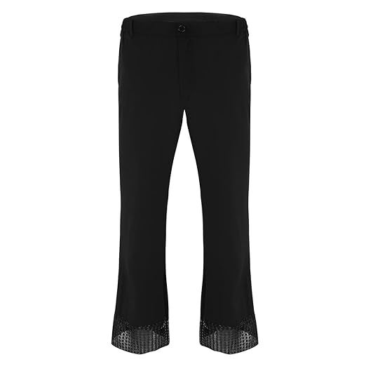 Tiaobug Herren Hose festlich Tanzhose Latein Ball Tanzsaal Tango Modern Salsa Trainingshose Seitenstreifen Tanzkleidung