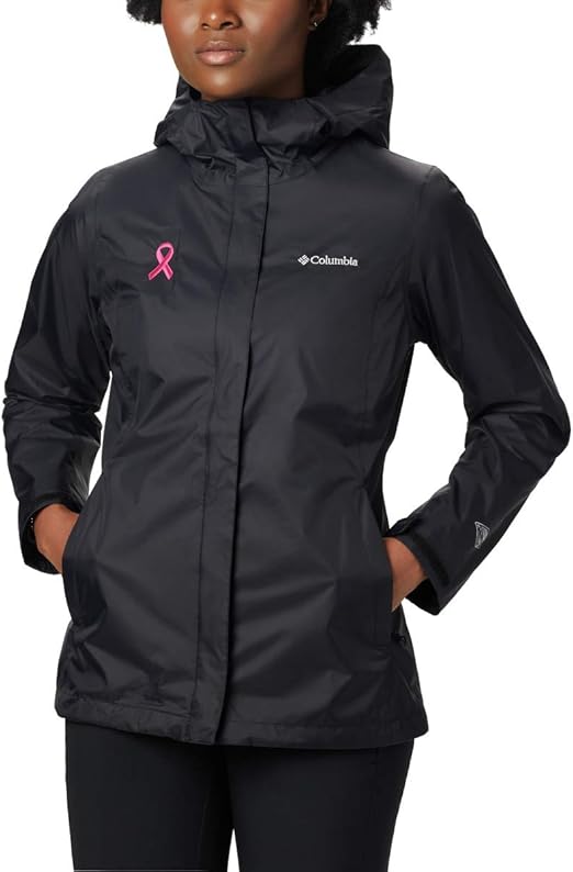 columbia tested tough in pink rain jacket