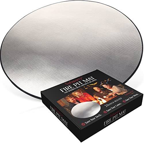 Safeparty Fire Pit Mats for Under Fire Pit (26 Inch Round) 3 Layers