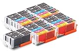 Sherman Inks and Toner Cartridges 22 Pack Compatible PGI-250, CLI-251 Ink Cartridge 6 Big Black, 4 Small Black, 4 Cyan, 4 Magenta, 4 Yellow Replacement for Inkjet Printers: PIXMA MG5420, PIXMA MG5450, PIXMA MG5520, PIXMA MG6320, PIXMA MG6350, PIXMA MG6420, PIXMA MG7120, PIXMA MX722, PIXMA MX922, PIXMA MX925, PIXMA iP7220, PIXMA iP7250, PIXMA iP8720 Printer PGI250 CLI251 Multipack Combo