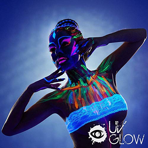 UV Glow Blacklight Face and Body Paint 0.34oz - Set of 6 Tubes - Neon Fluorescent UV Glow Blacklight Face and Body Paint 0.34oz - Set of 6 Tubes - Neon Fluorescent