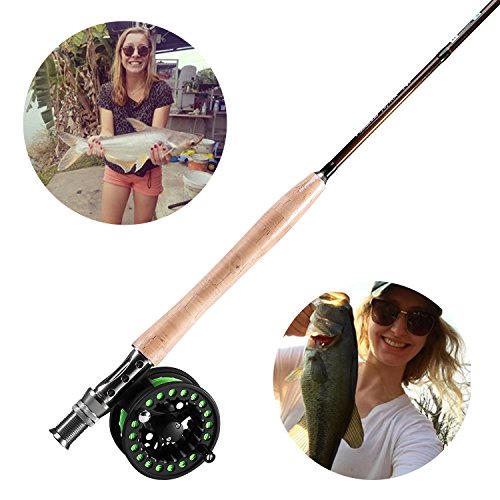 Fishing Pole Amazon Fly Fishing Combo PLUSINNO Fly Fishing Rod And