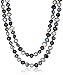 Amazon Essentials 6-7mm Dyed Black Multi-Colored Baroque Freshwater Cultured Pearl Knotted Endless Necklace, 100
