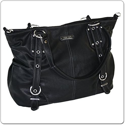 VANCHI Siena Travel Tote, Baby Diaper Bag - Handbag, Black