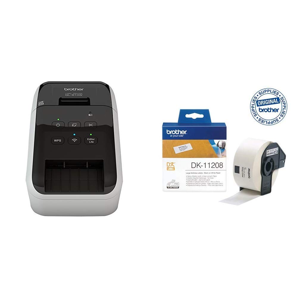 Brother QL810W Label Printer with DK11201 Label Roll Label Makers