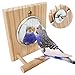 BLSMU Bird Mirror with Wooden Perch,Birdcage Fun Platform Stand Toysthumb 3