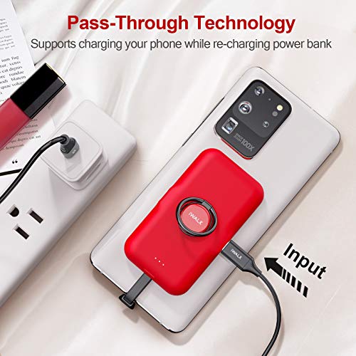 iWALK Portable Charger 5000mah Power Bank with Built in USB C Cable