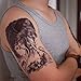 Zzurcca Large Realistic Temporary Tattoos Cover Set 5 Pcs Stickers For Men Black Fake Tattoo Kit For Women (Dragon, Skull, Koi Fish, Death Sickle)