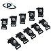 10 Piece Pack Black 5/8 Inch Compass Flint Firestarter Scraper Whistle Utility Buckles - Ideal for Camping, Paracord Bracelets, Outdoors, Emergency, Travel, Survival, Travel Kits