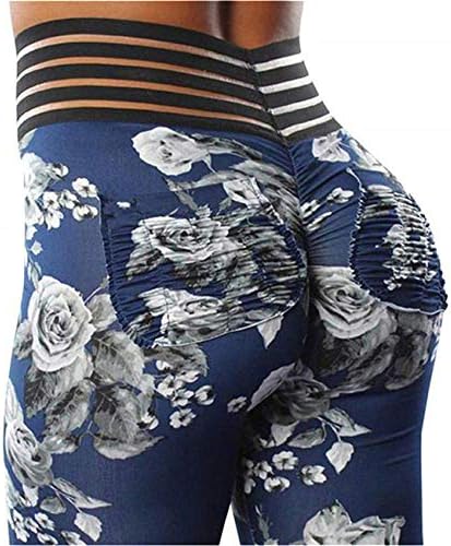 Womens Ruched Butt Lifting Leggings High Waisted Workout Sport Tummy Control Gym Yoga Pants