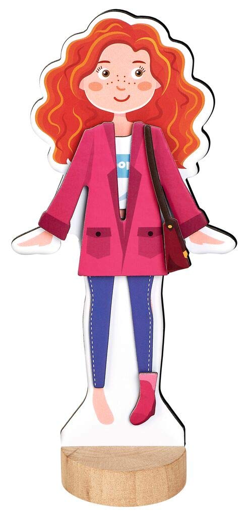 moses. 38073 Dressing Doll Magnetic Toy for Girls with 31 Clothes and Accessories