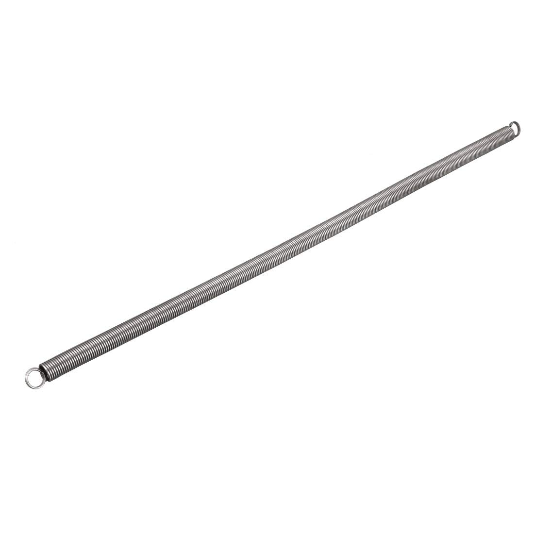 Sourcingmap Extension Spring - 1mm Wire Dia, 9mm OD, 300mm Free Length Spring Steel Small Dual Hook Tension Spring