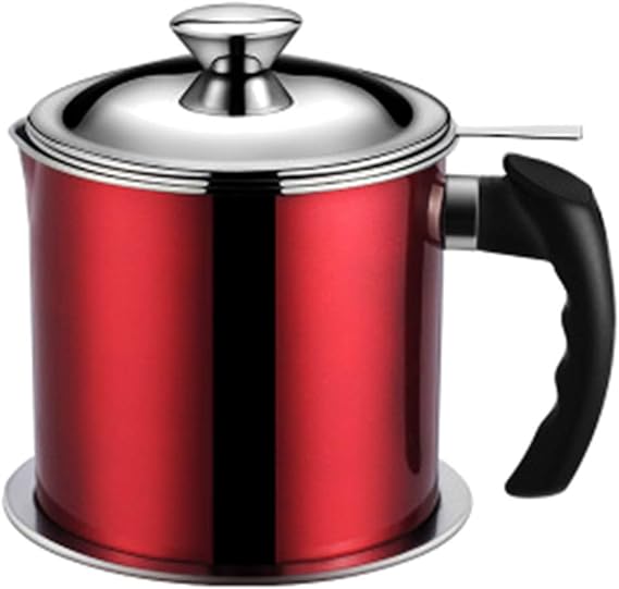Bacon Grease Container, 304 Stainless Steel Oil Storage