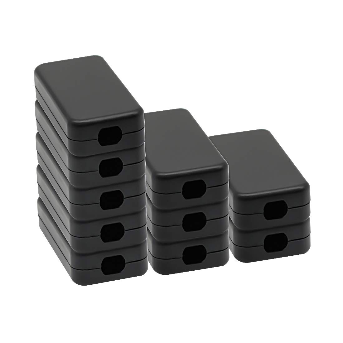 Photo 1 of LeMotech Project Box 10 Pieces ABS Plastic Electrical Project Case Small Junction Box for Electronics Black 1.6 x 0.8 x 0.4 inch (40 x 20 x 11 mm)