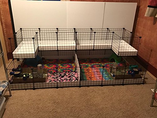 JYYG Pet Playpen, Small Animal Cage Indoor Portable Metal Wire Yard Fence for Small Animals, Guinea Pigs, Rabbits Kennel Crate Fence Tent, Black 24 Panels - Thumbnail 5