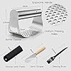 Garlic Press Rocker Stainless Steel Garlic Crusher with Opener and Silicone Garlic Peeler Kitchen Gadgets 304 Food Grade…