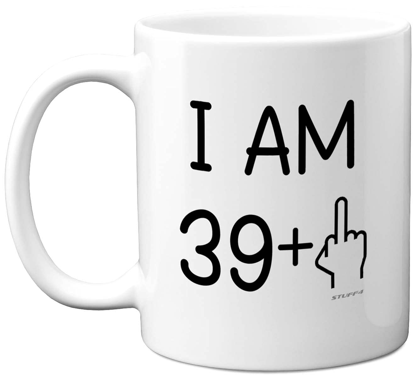 40th Birthday Gifts for Women Men, Rude Novelty Mug Middle Finger, Gag Joke Gifts, Perfect Funny Mugs for Birthday Present, 11oz Premium Ceramic Coffee Mug
