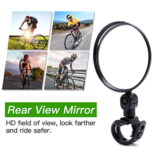 MHOYI Fietsspiegels Verstelbare Stuurspiegel Fietsspiegel Achteruitkijkspiegel Stuurspiegel Voor fiets Motorfiets E-bike… - Image 8