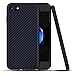 iPhone 7 Case, Roybens TPU Shockproof Case Ultra Slim Fit Anti Slip Light Thin Soft Rugged Flexible Cover with Protective Carbon Fiber Grip Back Pattern for Apple iPhone 7 (2016) 4.7 inch Navy Blue