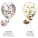 Confetti Balloons Round 15 Pack 12'' Silver & Gold Glitter Balloons for Wedding, Proposal, Birthday Party Decorations (Mouth Piece Included)