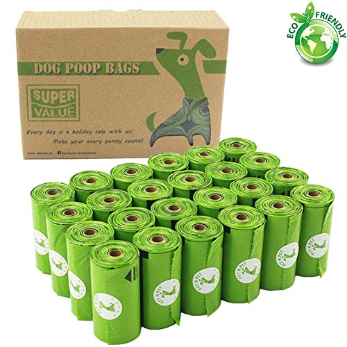 PET N PET Earth-Friendly 360 Counts Dog Poop Bags Doggie Waste Bags Unscented ( 24 Refill Rolls )