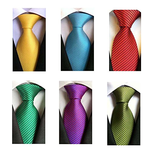 Weishang pack of 6 men s classic tie silk necktie woven…