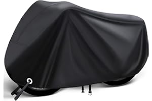 AIBILEY Bike Cover Waterproof Outdoor,1 Bicycle Covers Storage,Durable Tearproof Anti-UV 210D Polyester Cloth,Weatherproof ebike Electric Bikes Cover, Windproof Buckles,Lock Hole-79"Lx31"Wx43"H