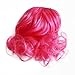 TEEMI-Wavy False Bang Bun Wig Hairpiece Clip in Hair Extensions Accessories 8 Colors (Hot Pink)thumb 2
