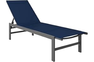 Vexwalx Chaise Lounge Chair for Sunbathing Pool Lounge Chairs with 5-Position, Patio Chair Outdoor Lounge Chairs for Backyard, Poolside, Deck, Lawn