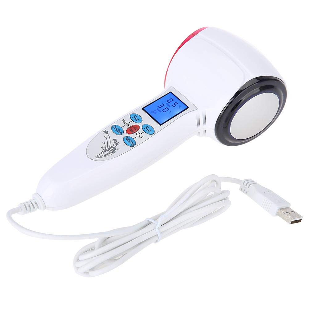 Skin Beauty Machine, Hot & Cold Hammer Massage for Facial Skin Beauty Machine for Skin Firming Wrinkles Lift Vibration, Cryotherapy Nutrition Lead-in Beauty Device(US): Beauty