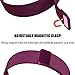 DELELE for Samsung Gear S3 / Galaxy Watch 46mm Band, 22mm Stainless Steel Milanese Loop Metal Replacement Strap with Magnet Lock for Gear S3 Frontier/Classic/Galaxy Watch 46mm Women Men (Fuchsia)