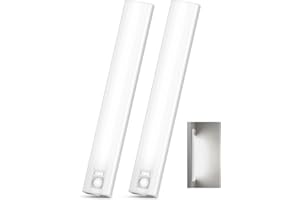 10”Under Cabinet Lighting, 2-Pack Motion Sensor Light Indoor, 6 Levels Dimmable Rechargeable Motion Sensor Light, Under Count