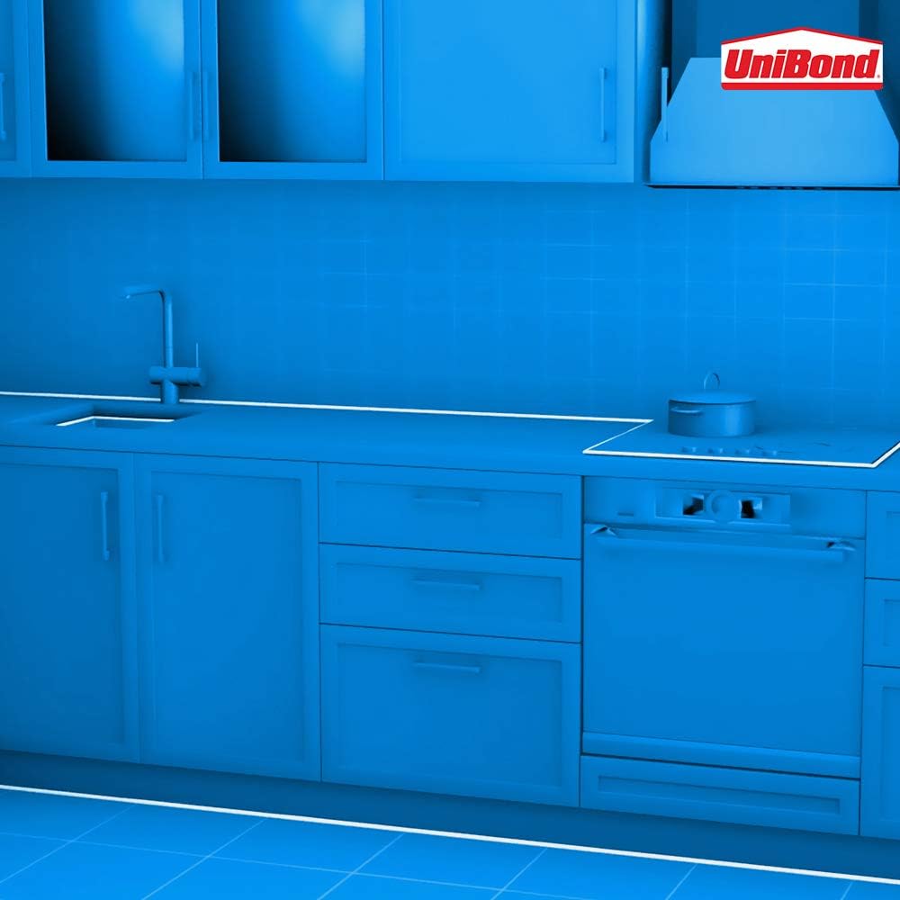 UniBond 2646327 Bath & Kitchen Sealant, Mould Resistant Silicone Sealant Ideal for Showers Toilets, Tiles, Worktops & More - Image 4
