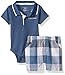 Calvin Klein Baby Boys' Boys 2 Pieces Short Set-Plaid Shorts