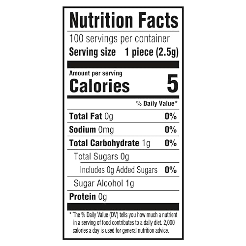 TRIDENT VIBES SOUR PATCH KIDS BLUE RASPBERRY SUGAR-FREE CHEWING GUM, RESEALABLE POUCH, PACK OF 1 (100 PIECES)